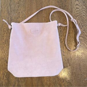 M.I.L.A. Jackie Suede Cross Body Bag Bucket Light Blush